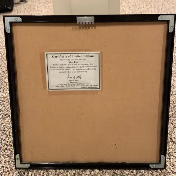 Celine Dion 24kt gold Framed CD - Picture 2 of 2